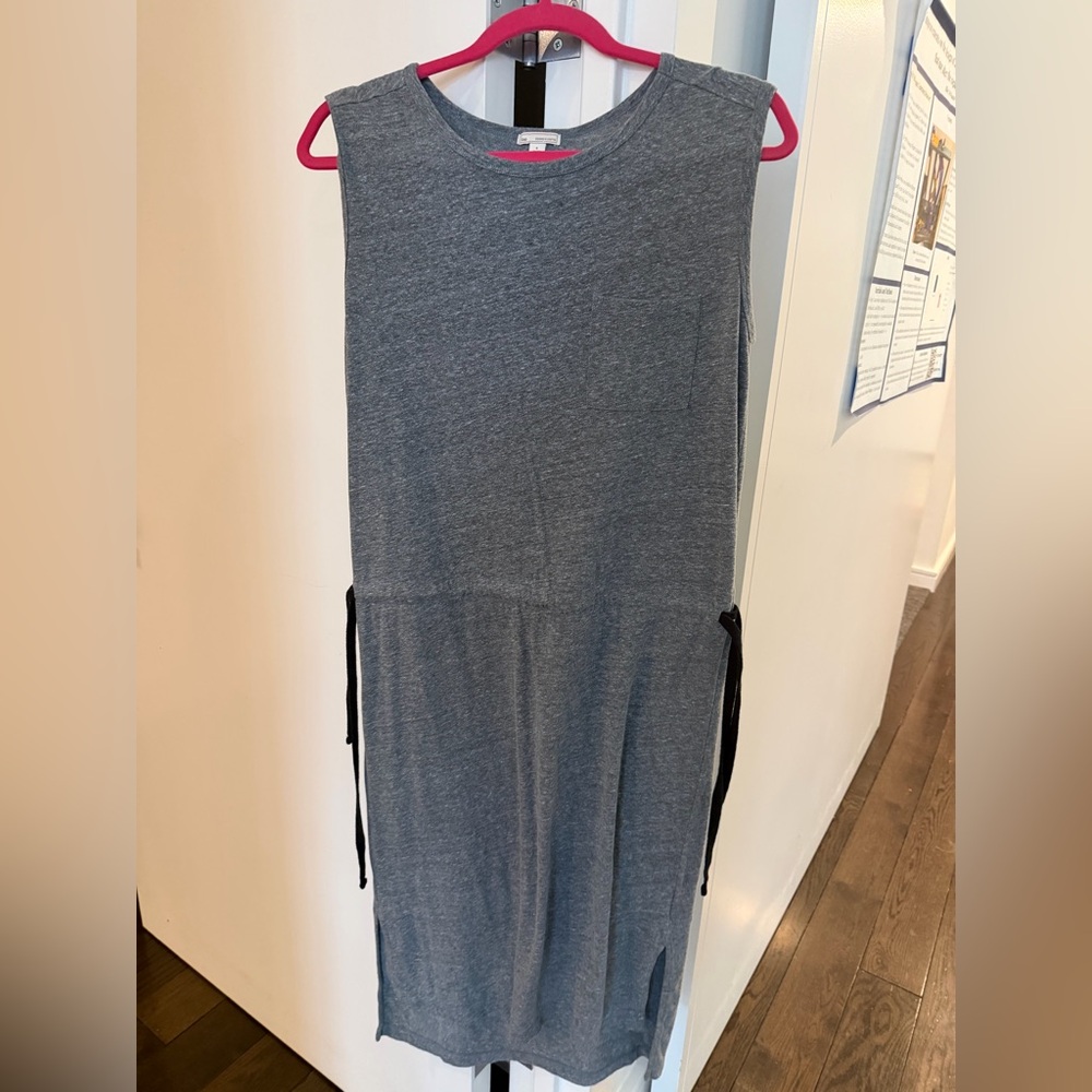 GAP Heather Gray Sleeveless cotton dress side ties. Size small.